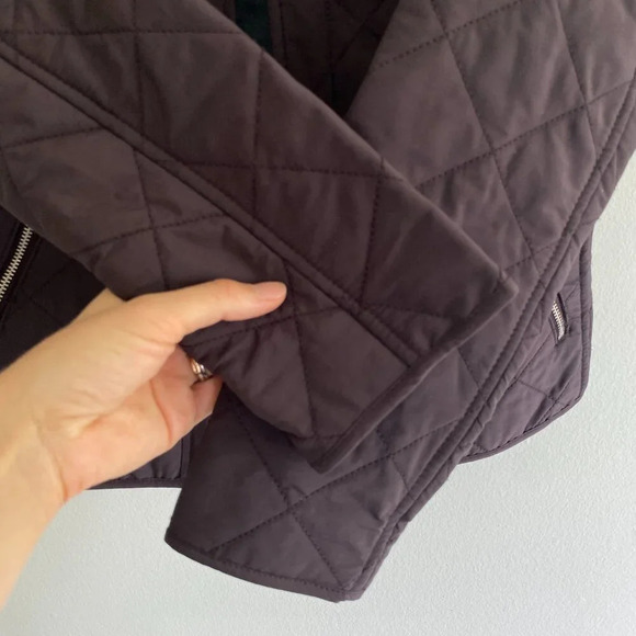 GAP Eggplant Purple Quilted Lightweight Bomber Jacket Size  XS - Picture 4 of 9